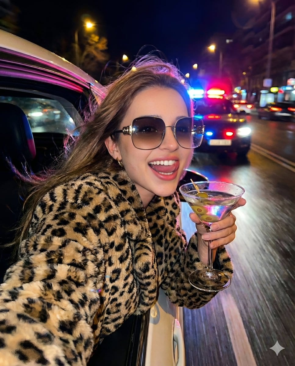 Nightlife Fashion Portrait in Luxury Car