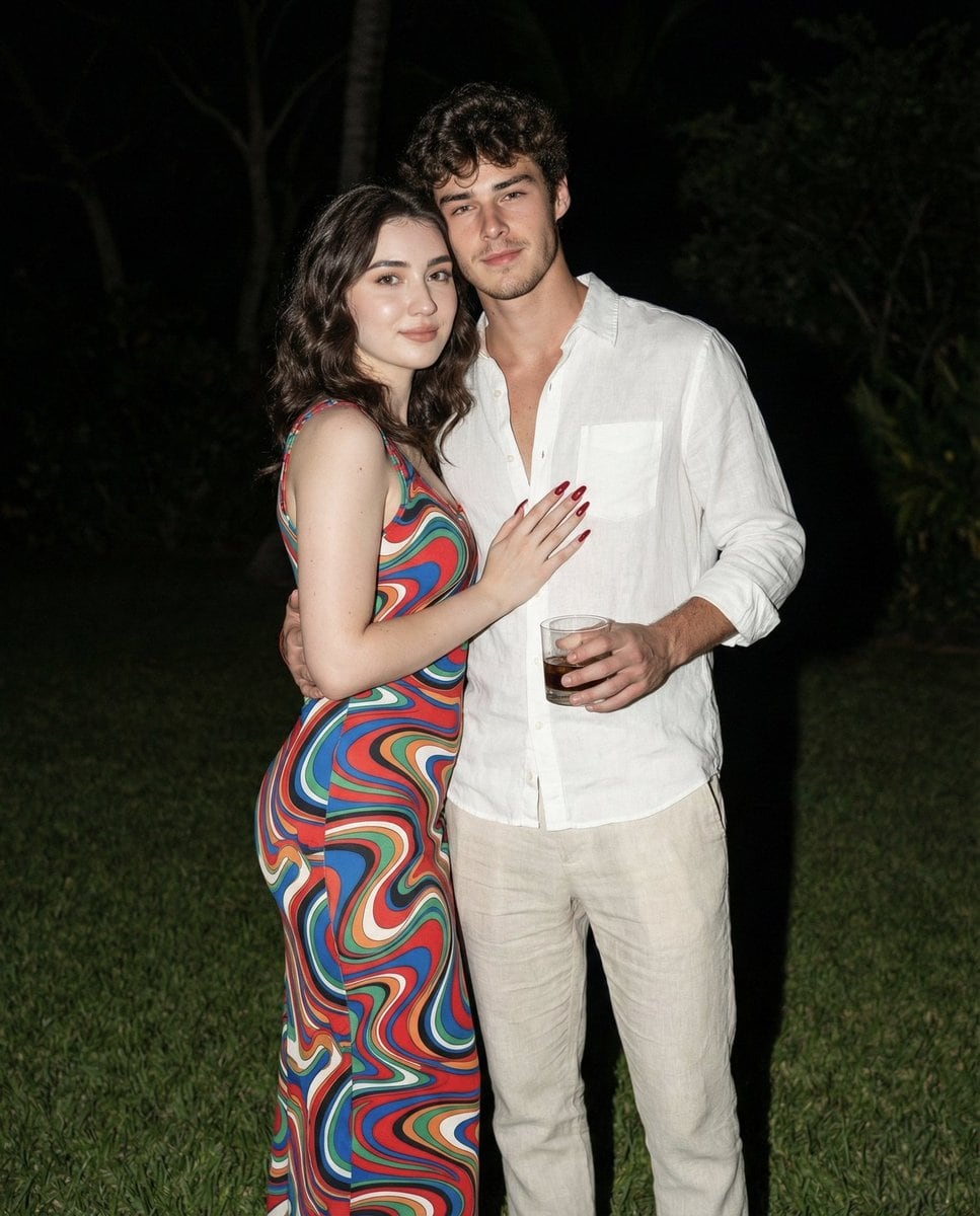 Nighttime Lifestyle Couple Portrait with Direct Flash Prompt