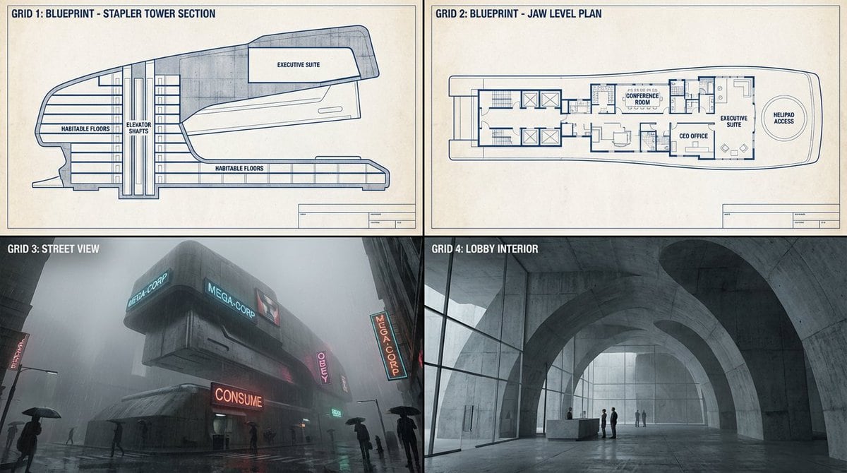 Object-to-Dystopian Building Transformation