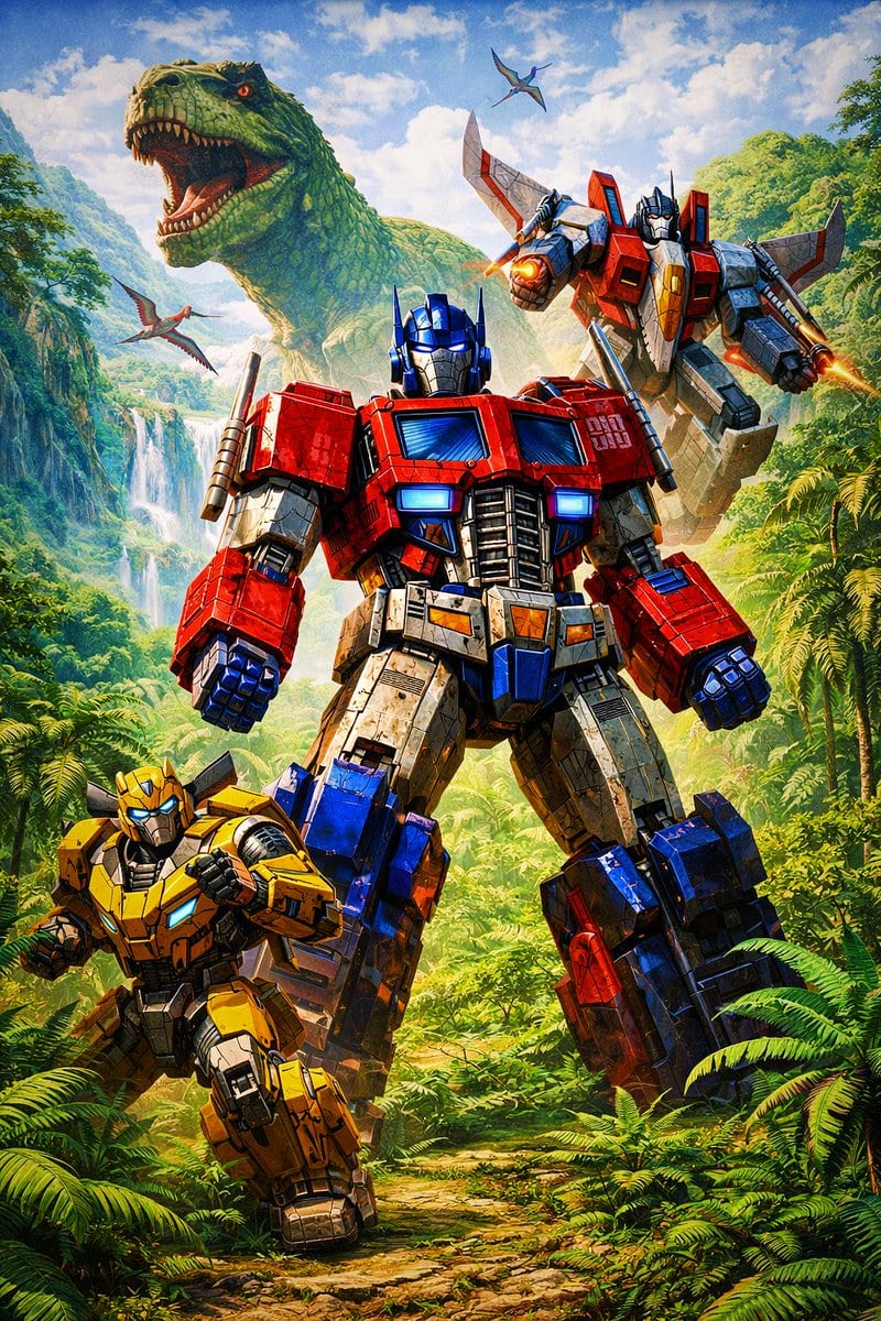 Optimus Prime Video Game Poster Prompt
