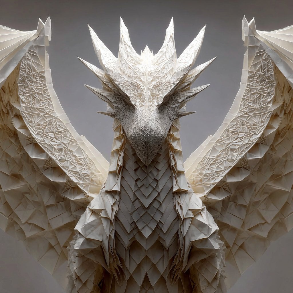 Origami-style step-by-step folding instructions