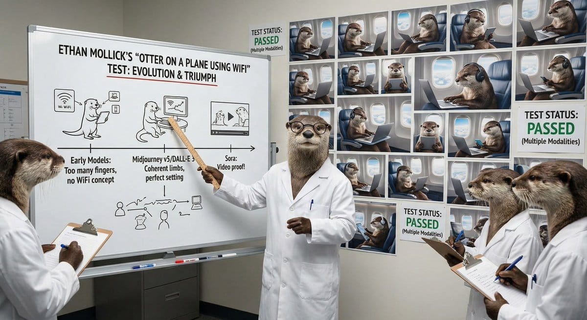 Otter scientists explaining the WiFi plane test