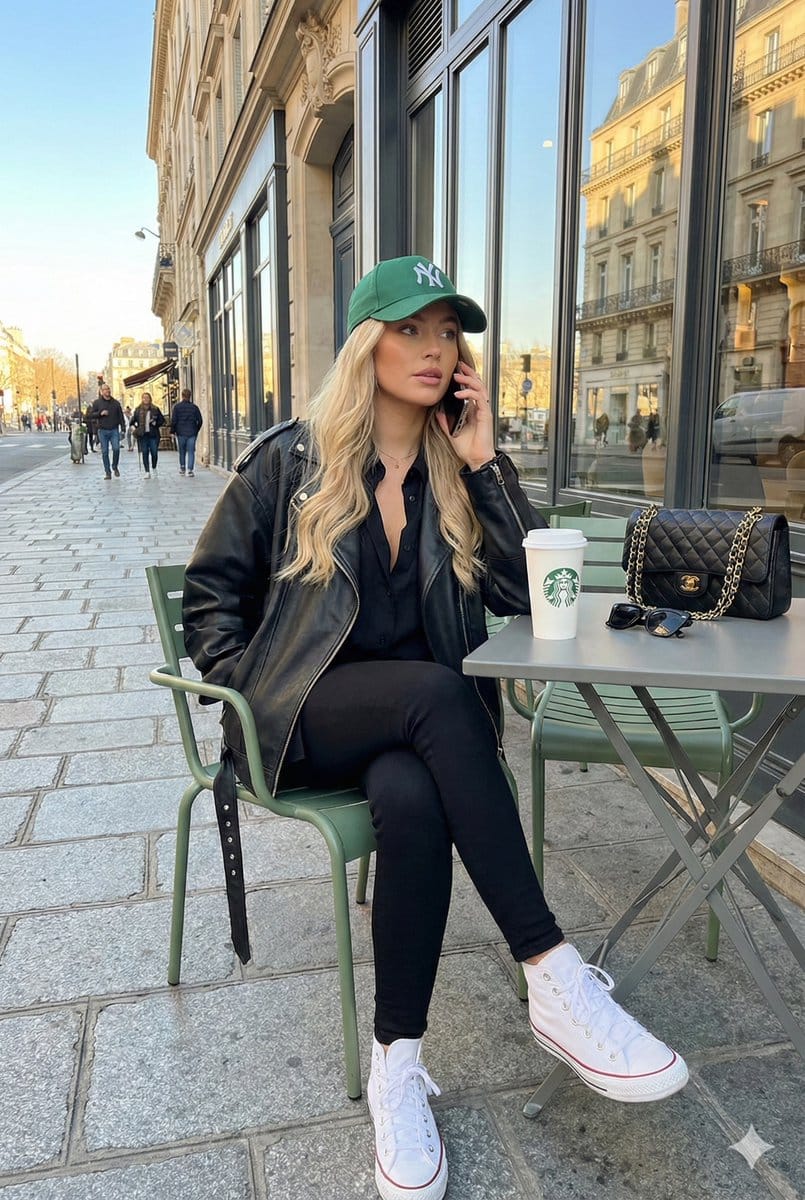 Parisian Cafe Street Style Photo Prompt