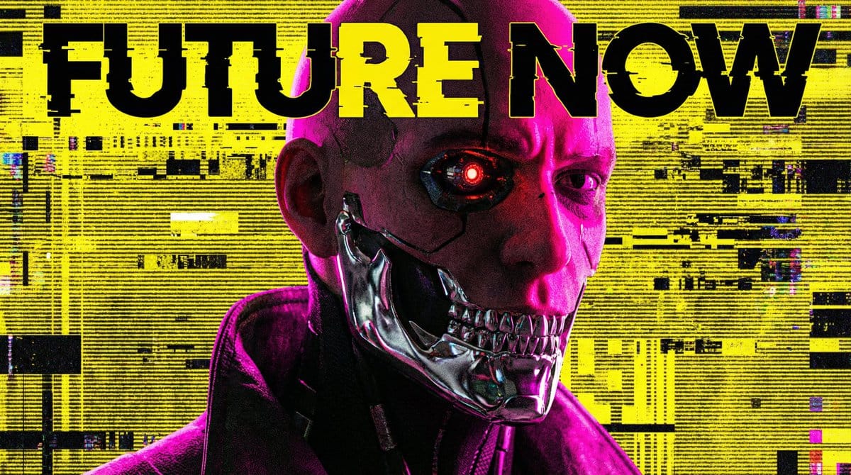 Peaceful anime hillside landscape