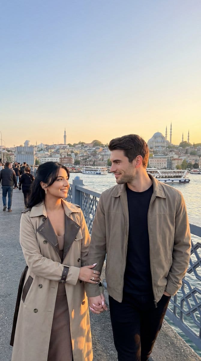 Photoreal Istanbul Romance with Identity Lock