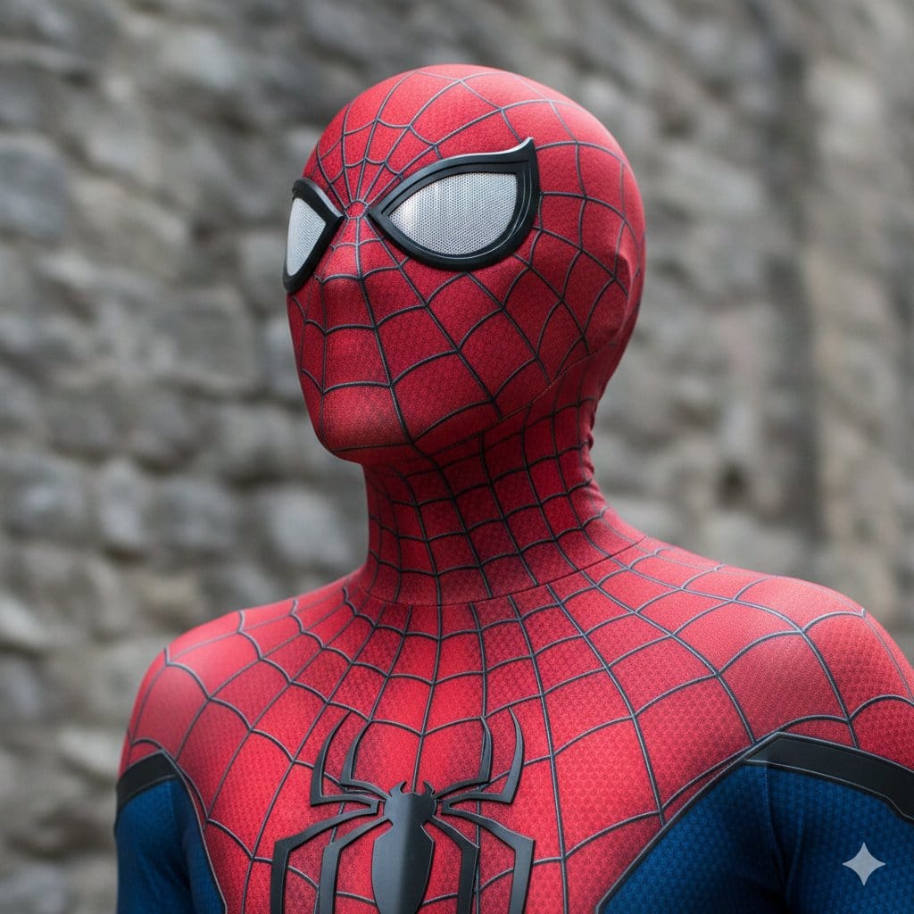 Photorealistic Close-Up of Spider-Man Cosplay