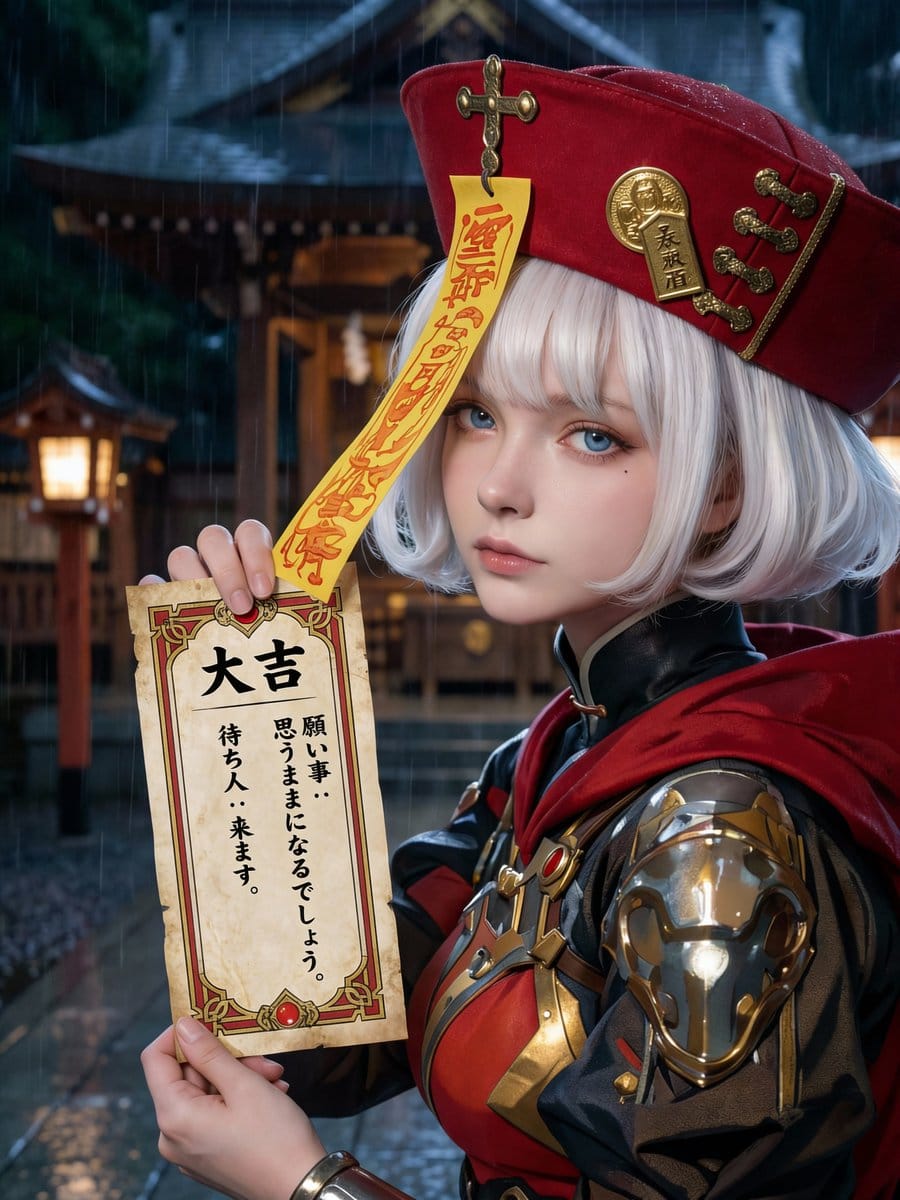 Photorealistic Omikuji (Fortune Slip) Design