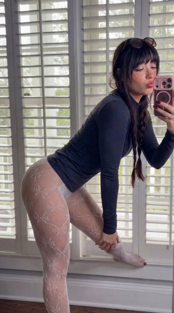 Photorealistic Side-Angle Mirror Selfie with Backlighting