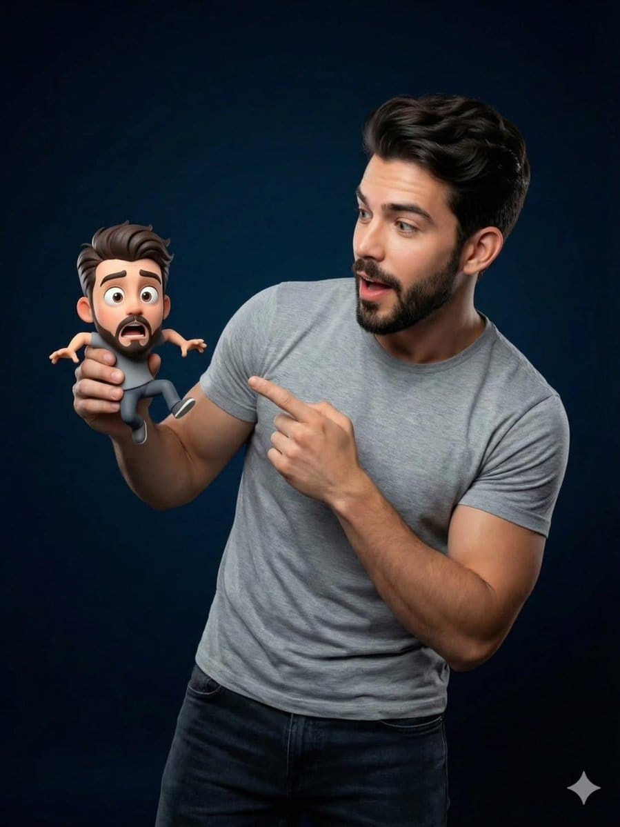 Pixar-Style Miniature Interaction Portrait