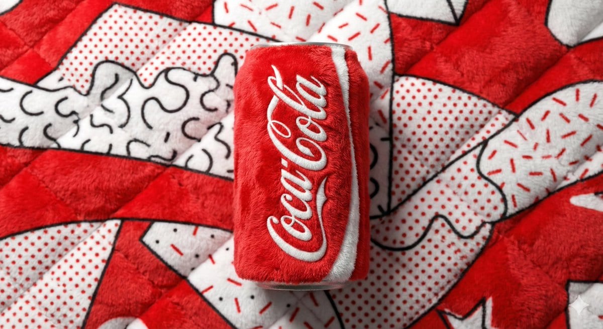 Pop Art Plush Product Shot of a Beverage Can