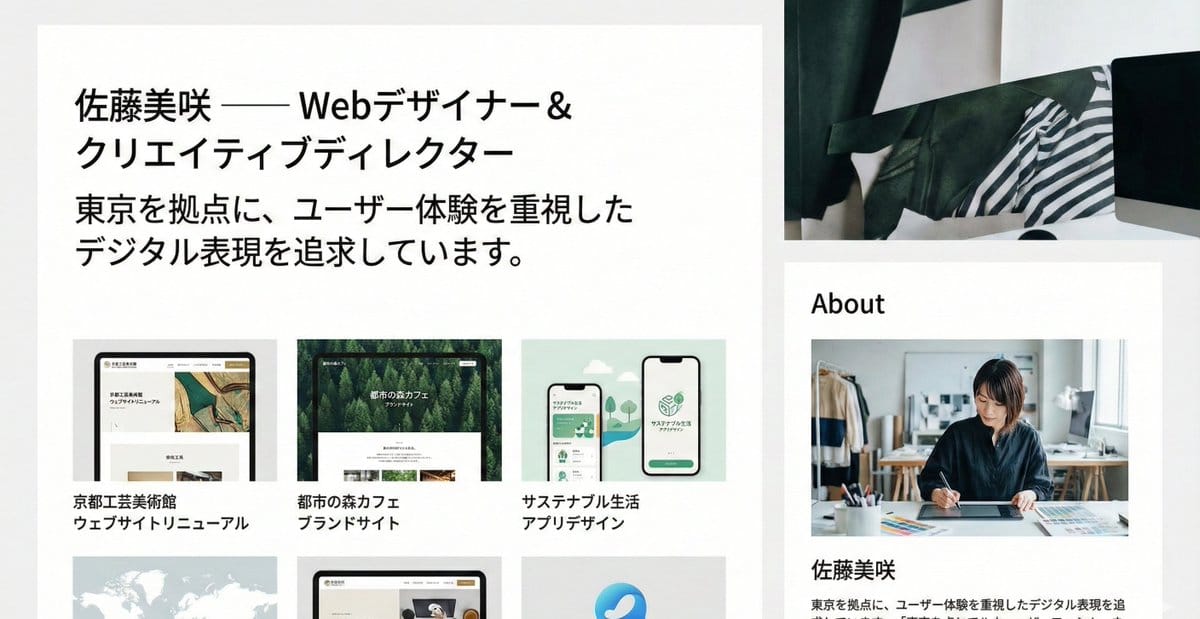 Portfolio image for a fictional web designer