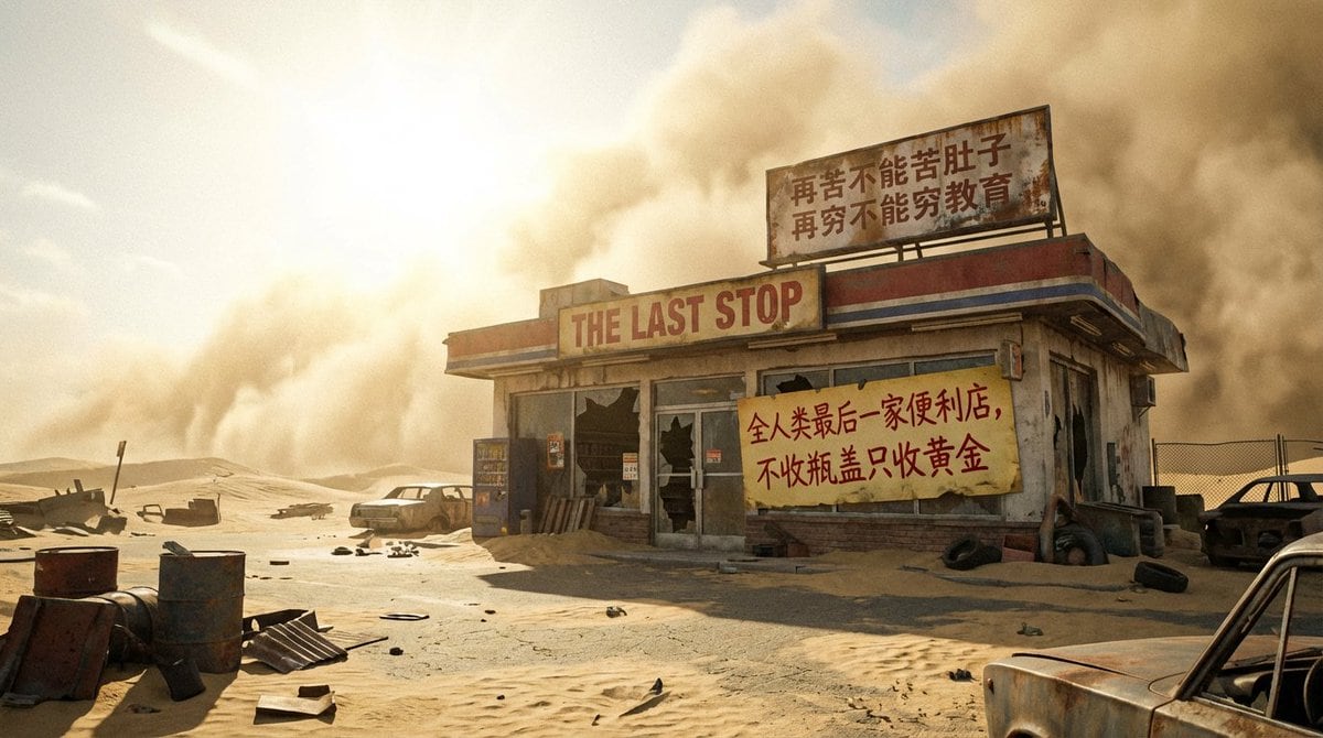 Post-apocalyptic last convenience store in the world