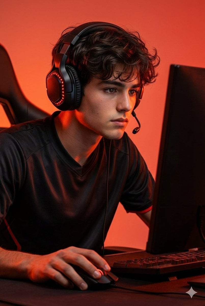 Premium Esports Gamer Portrait Prompt