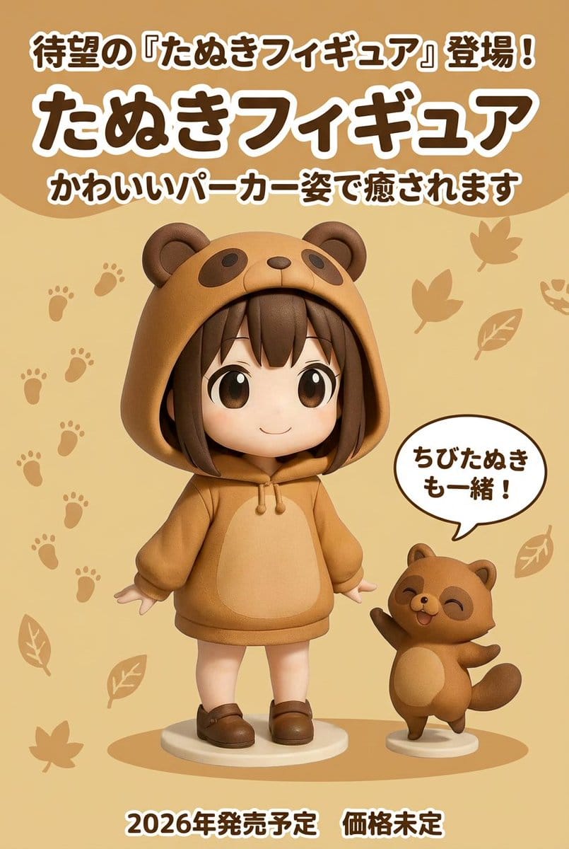 Product ad-style image for a raccoon figure