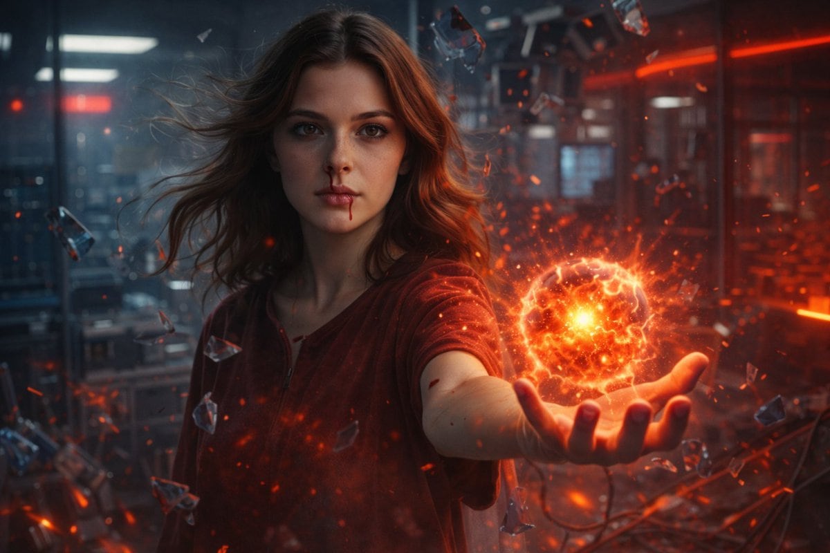 Psychic Woman in Underground Lab Cinematic Scene