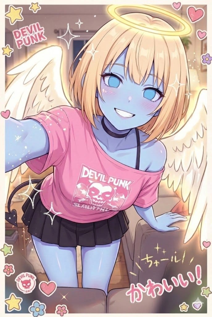 Puri-kura Style Processing and Drawn Wings Test