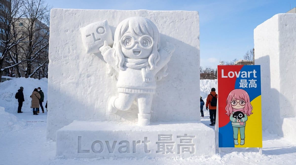 Realistic Character Snow Sculpture Generation