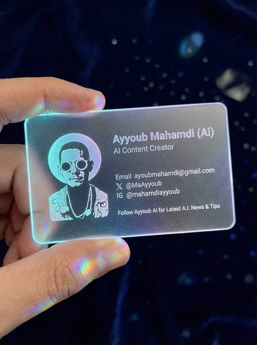 Realistic Cyber-Aesthetic Futuristic Business Card
