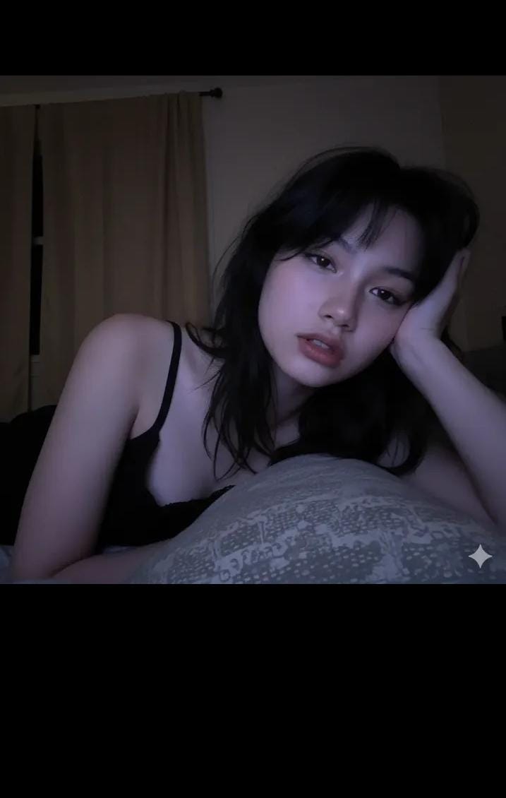 Realistic Low-Light Phone Selfie (Screen Glow)