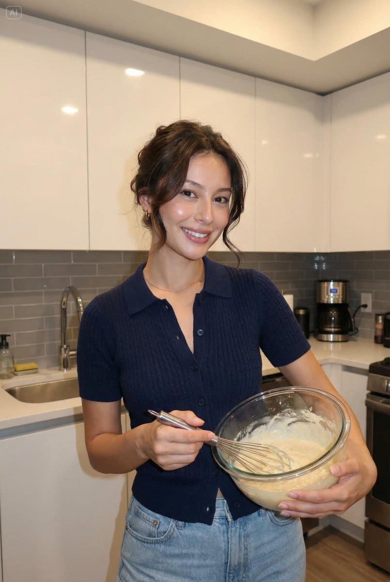 Reference-matched woman portrait JSON prompt