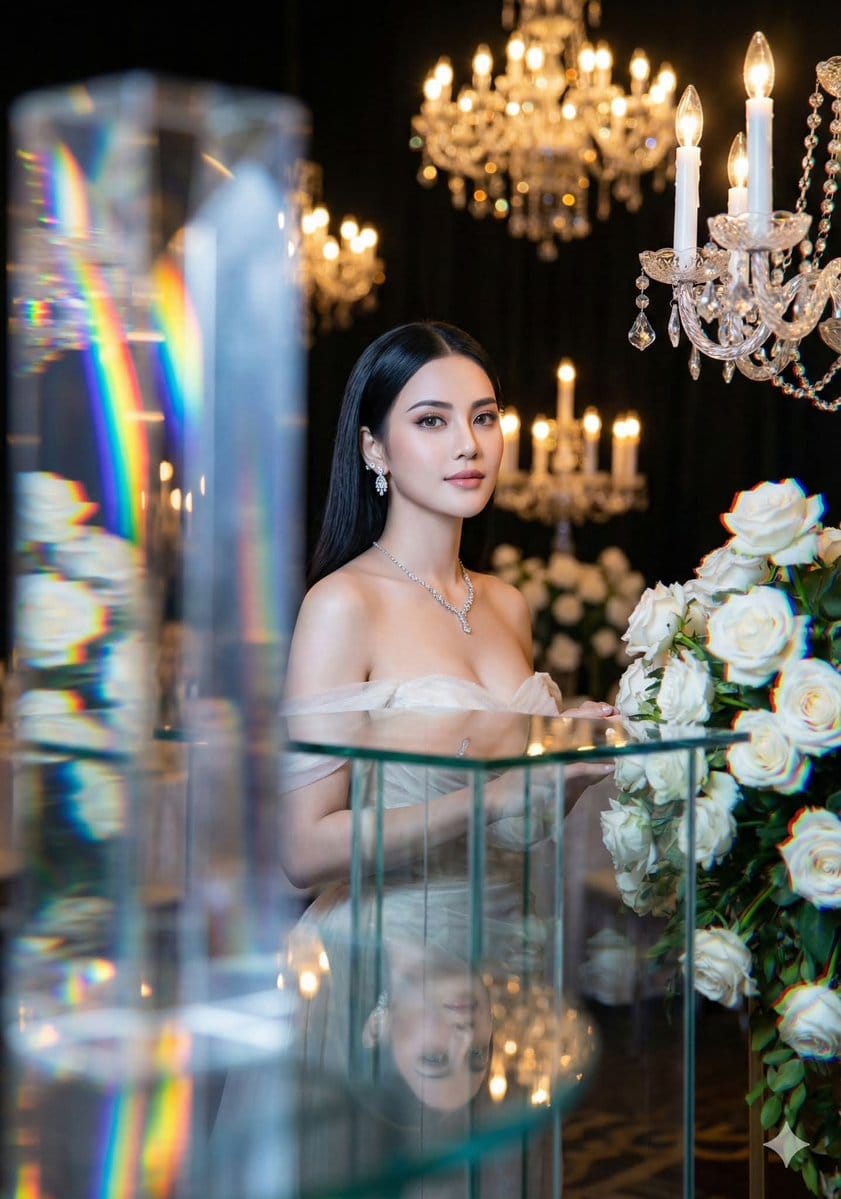 Refractive High Fashion Editorial Portrait