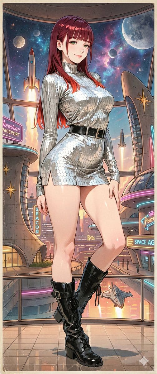 Retro-Future Pinup Background Conversion Prompt