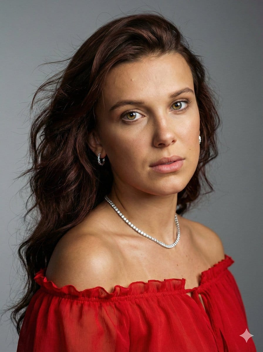 Sadie Sink Hyper-Realistic Studio Portrait