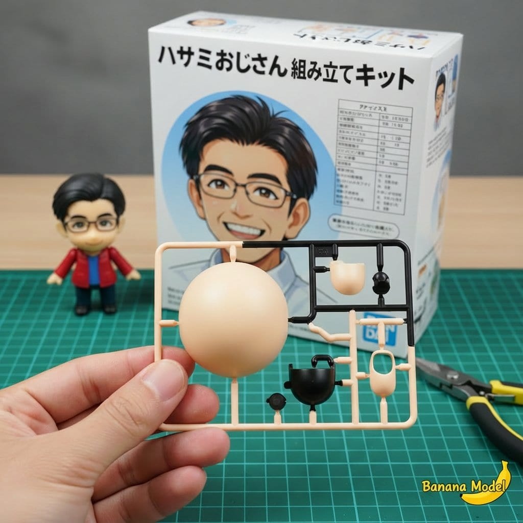 Scissor Man Figure Generation (Plastic Model and Flocked)