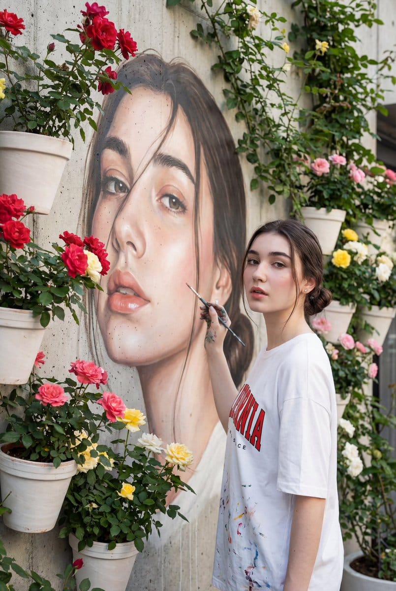 Self-Portrait Mural Painting Prompt