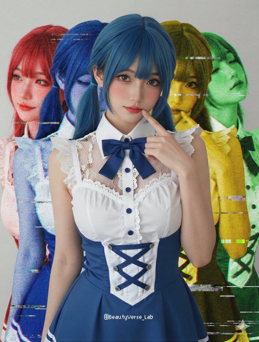 Shadow and Glitch Effect Prompt with Color Separation