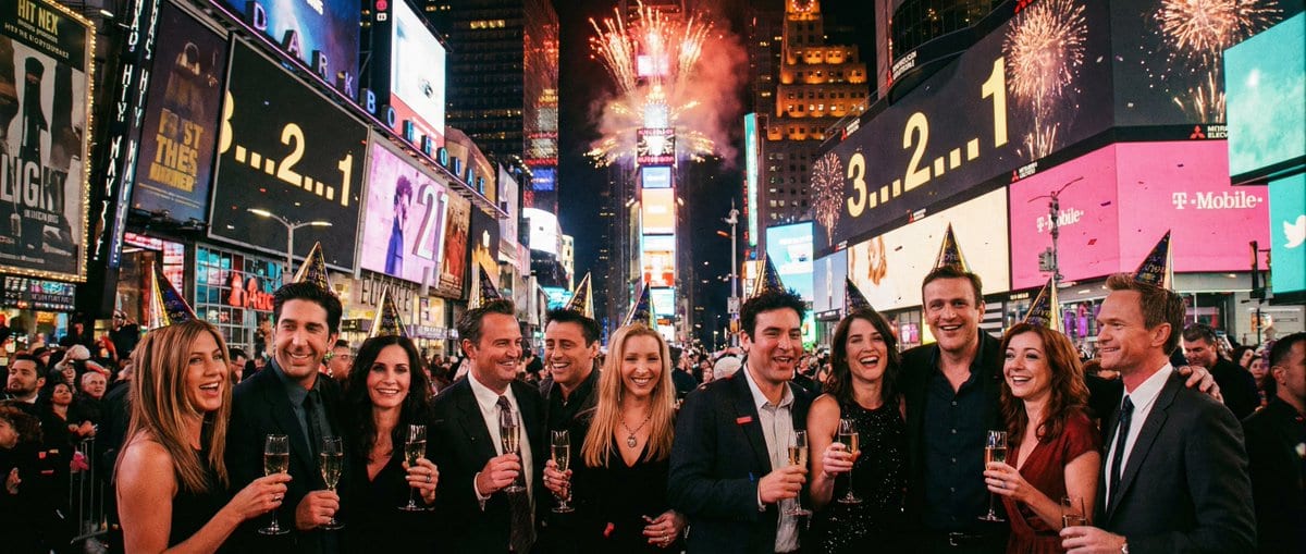 Sitcom Crossover New Year's Eve Prompt - AI Prompt