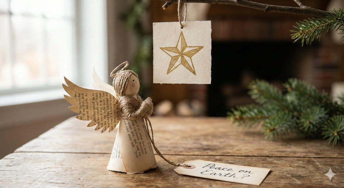 Small Angel Figure with Text Overlay