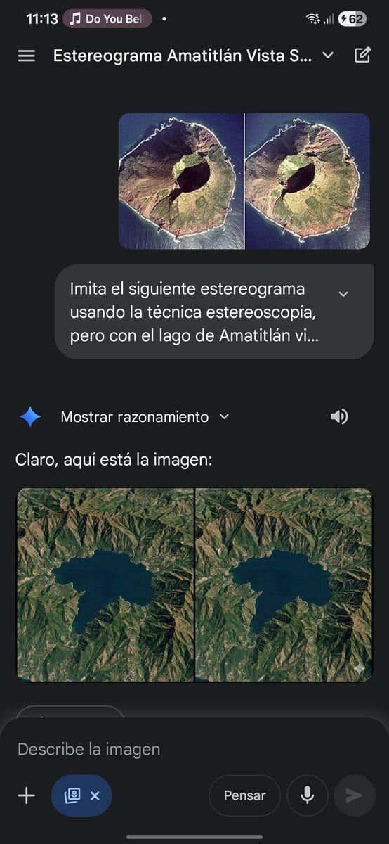Stereogram of Amatitlán Lake from above