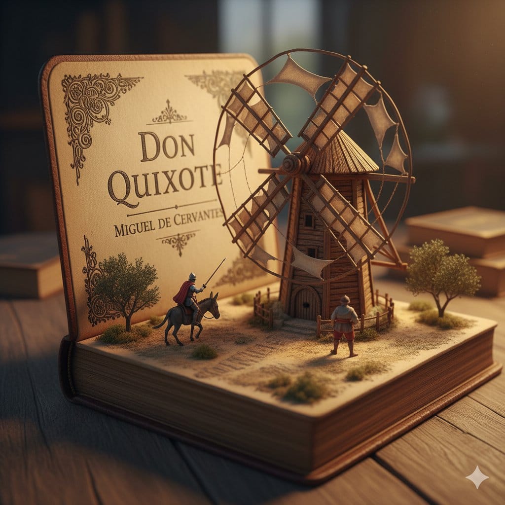 Surreal Diorama and Don Quixote Miniature Prompts