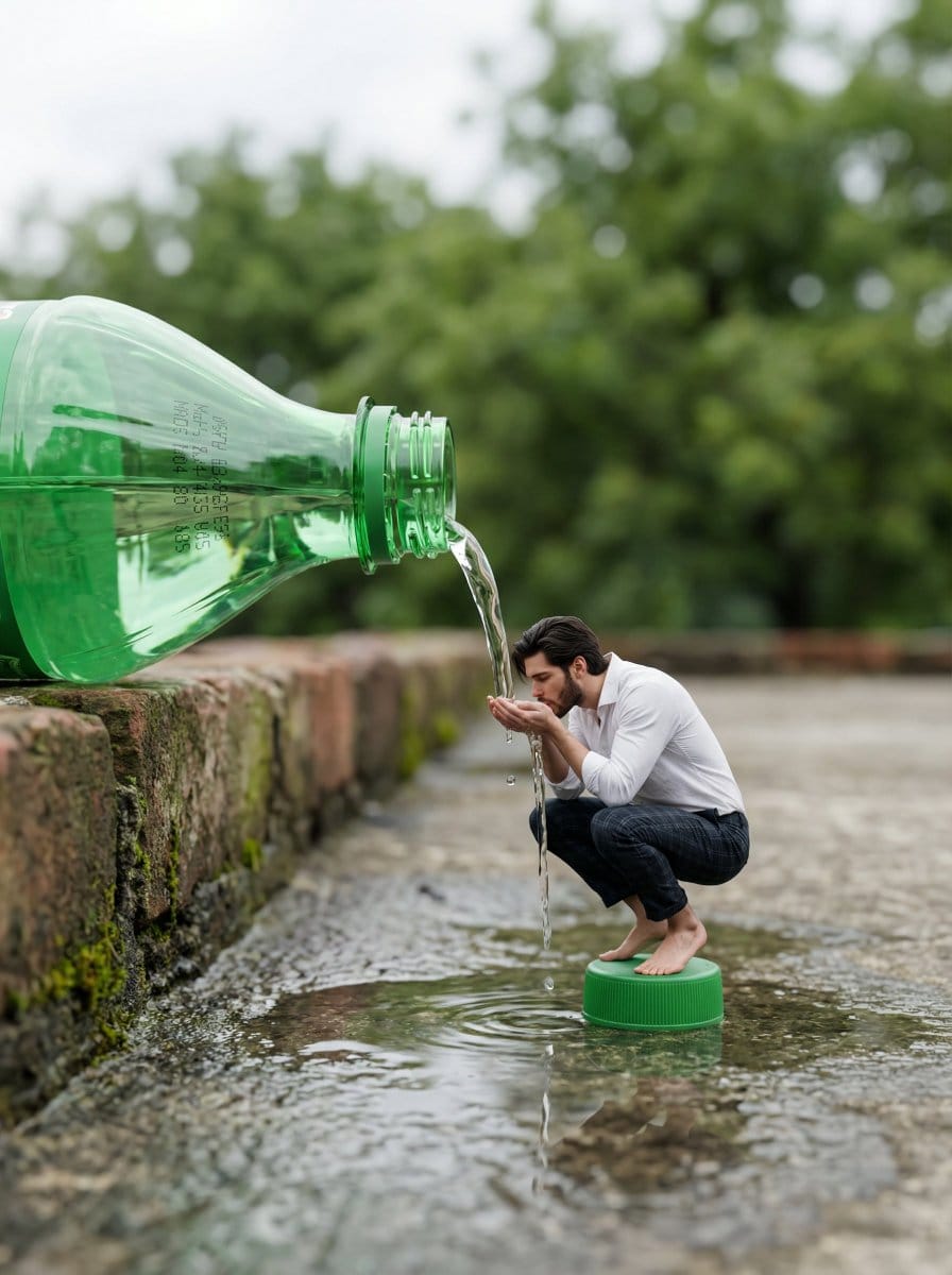 Surreal Whimsical Scale Contrast Scene Prompt - AI Prompt