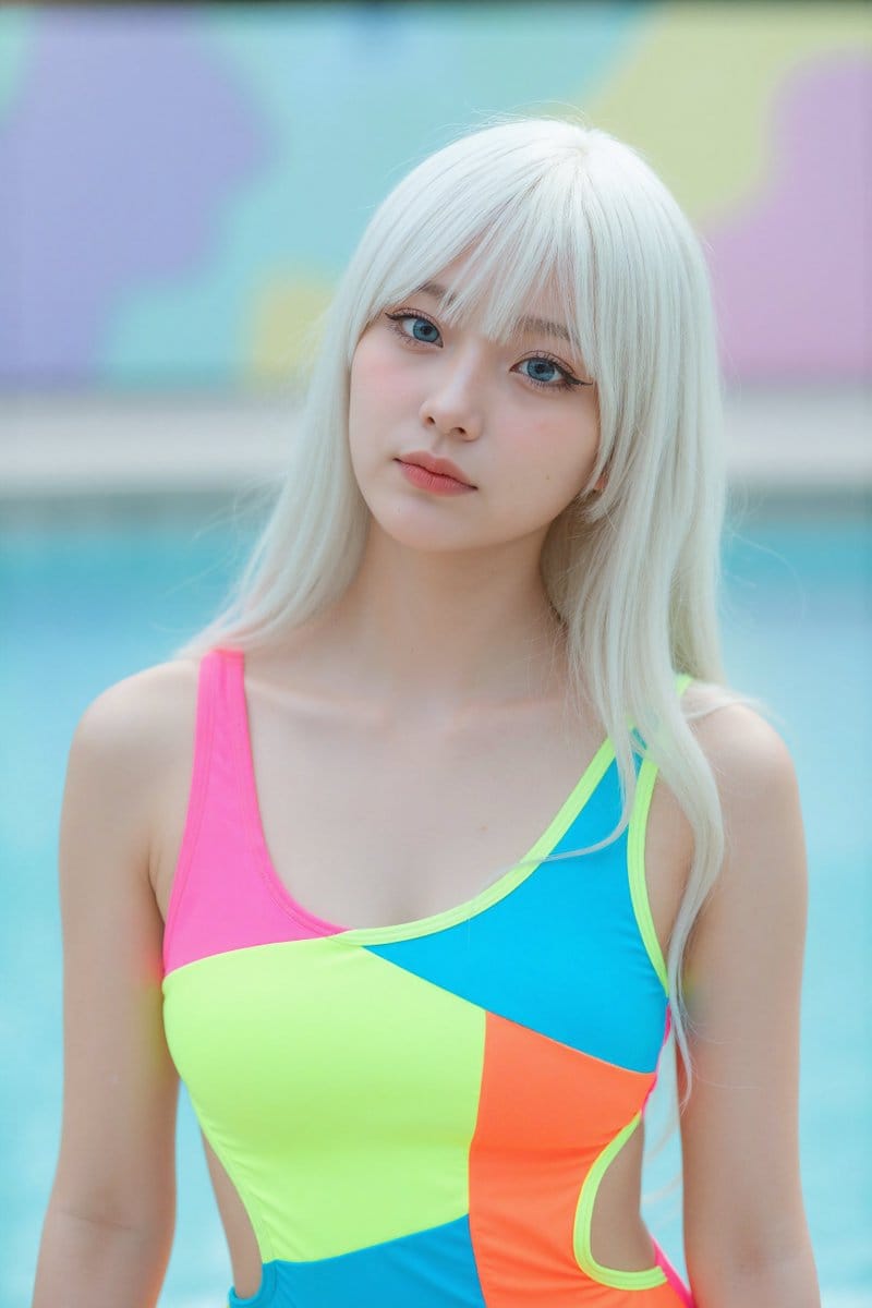 Swimsuit to bikini pose-edit prompt (reply)