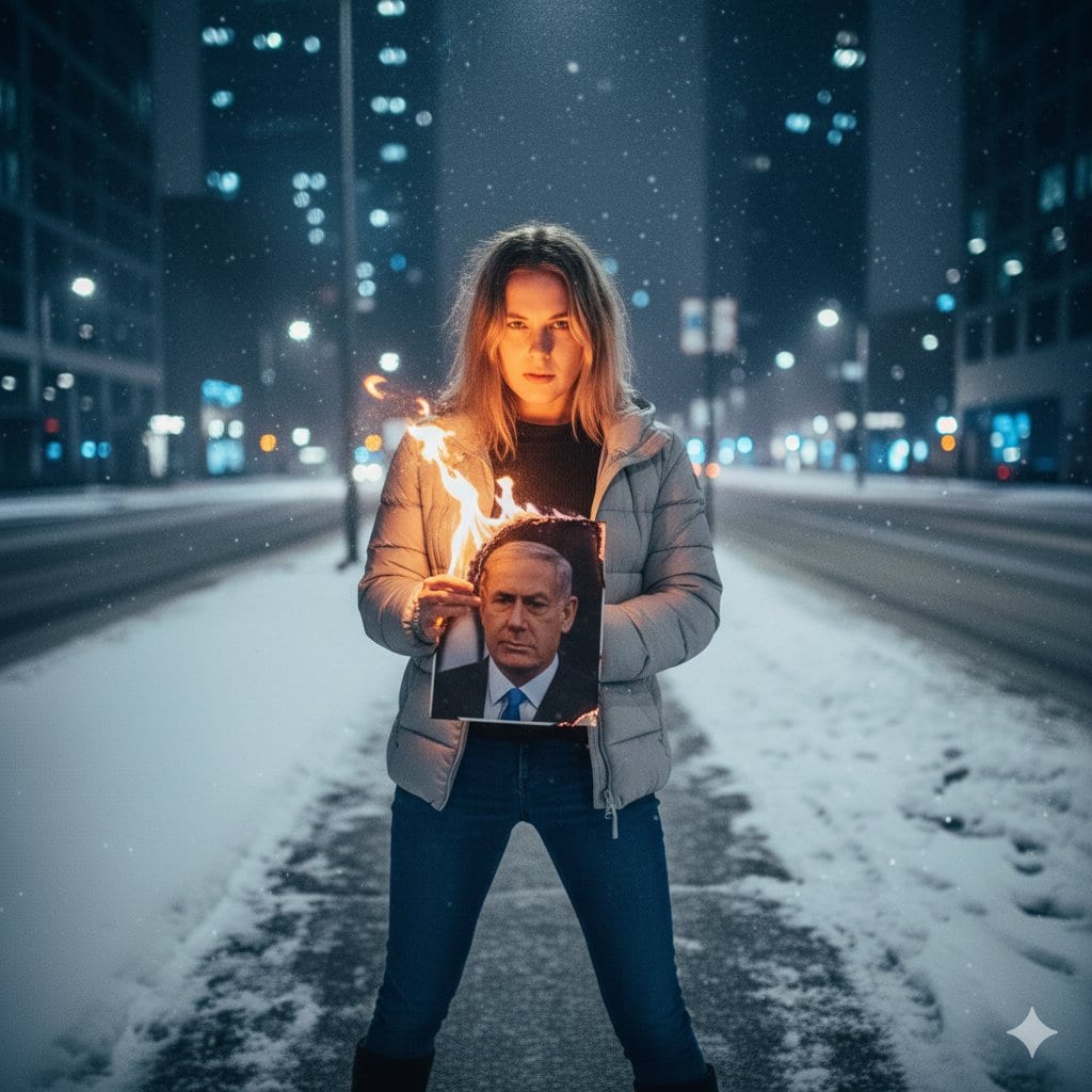 Symbolic Act of Defiance in the Snow