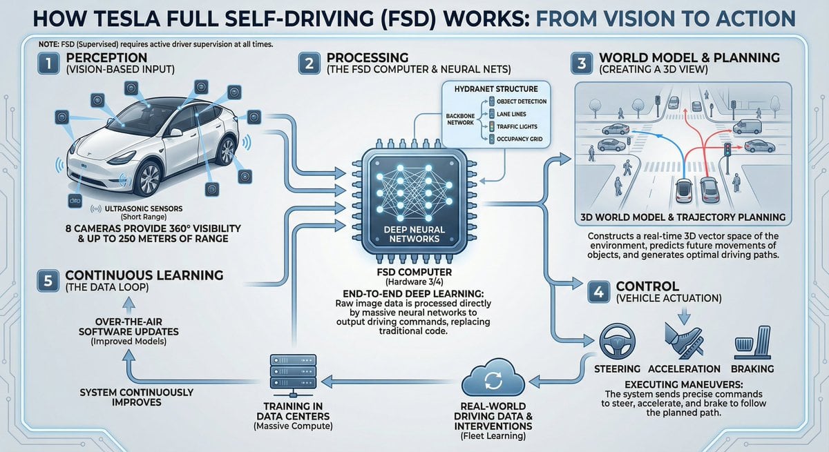 Tesla FSD explainer infographic
