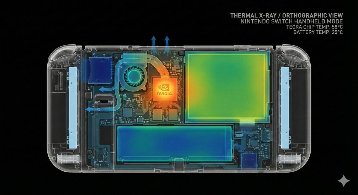 Thermal X-Ray Style Infographic Prompt (Nintendo Switch Example)