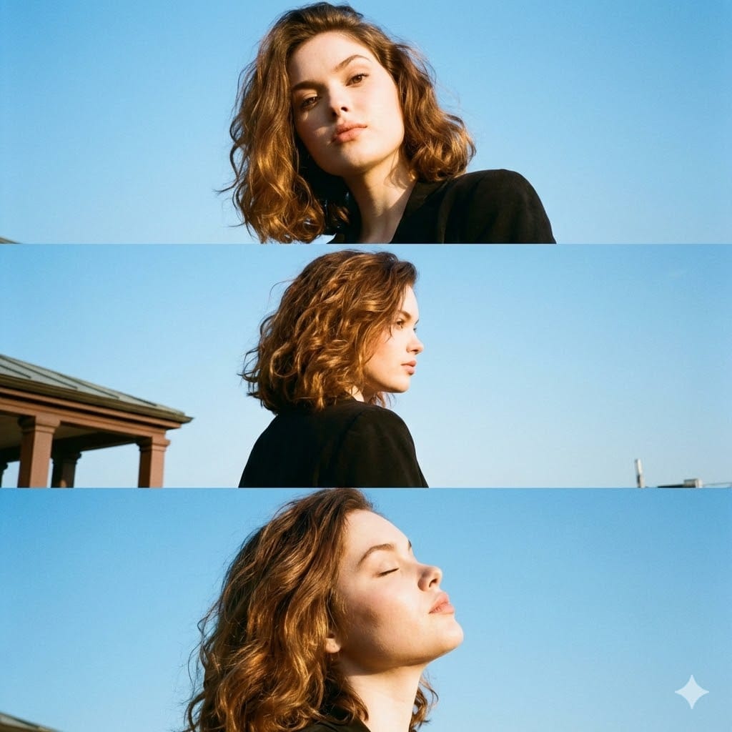 Triptych Portrait with Strict Identity Lock