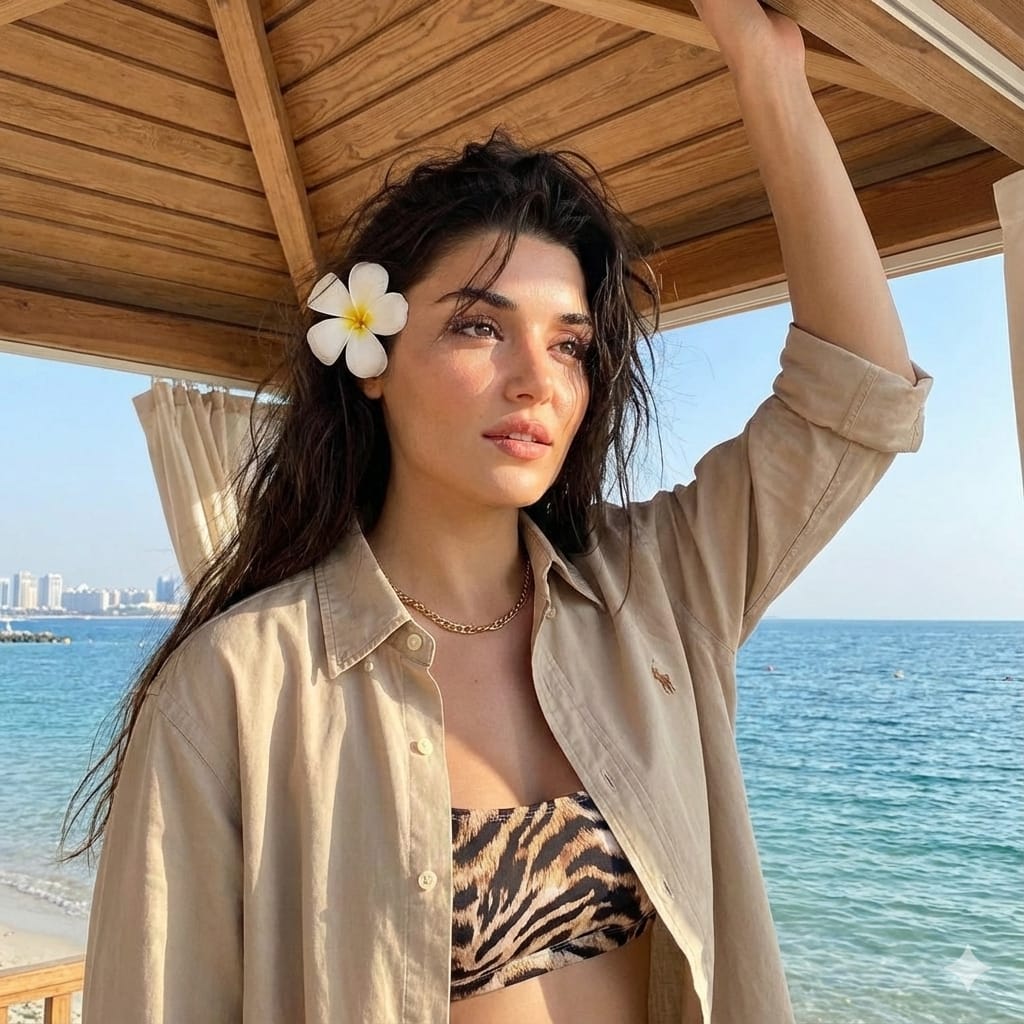 Tropical Outdoor Portrait with Face Preservation