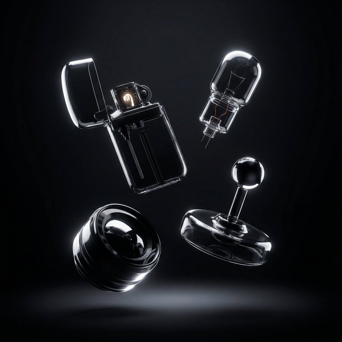 Ultra-Modern Transparent Black Hyperrealism