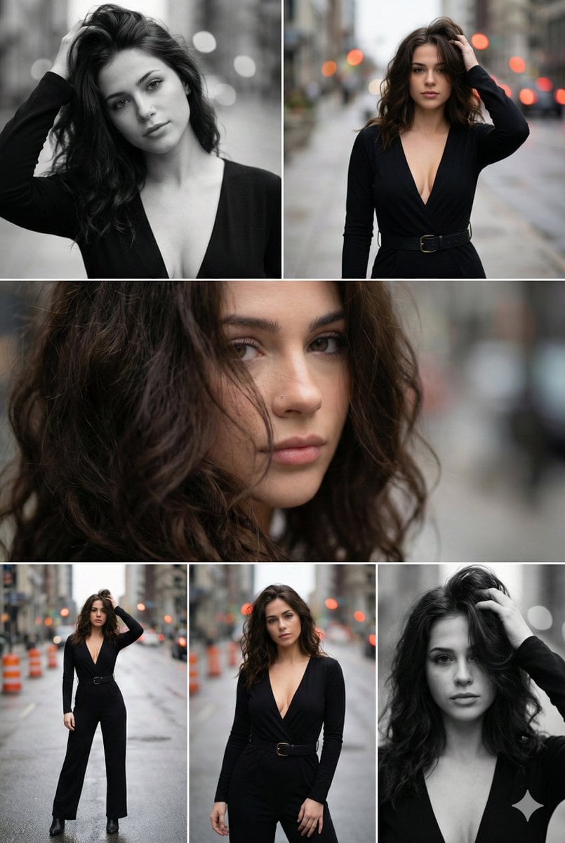 Ultra-photorealistic fashion editorial prompt for urban setting