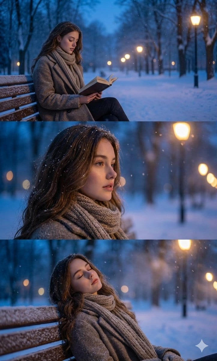 Ultra-Photorealistic Winter Portrait Sequence with Identity Lock