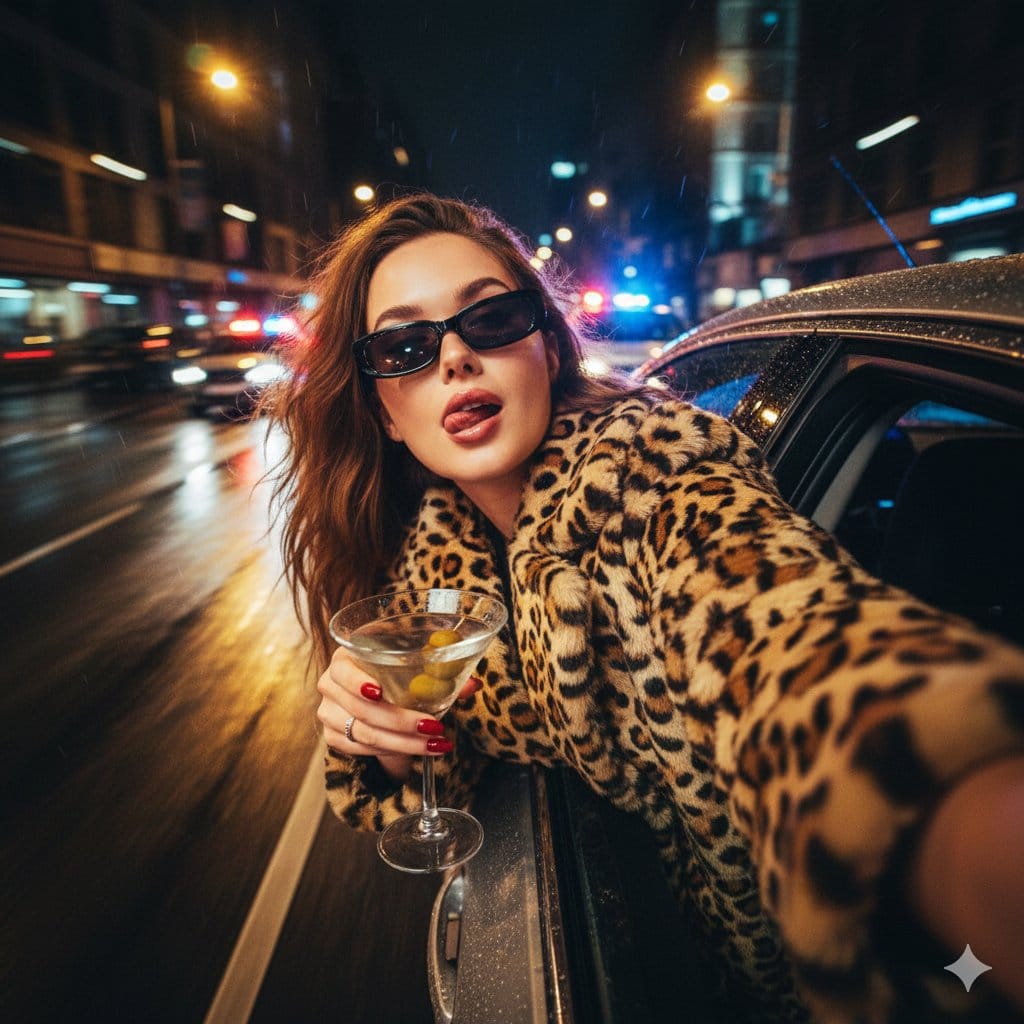 Ultra-Realistic Cinematic Night Street Selfie Prompt