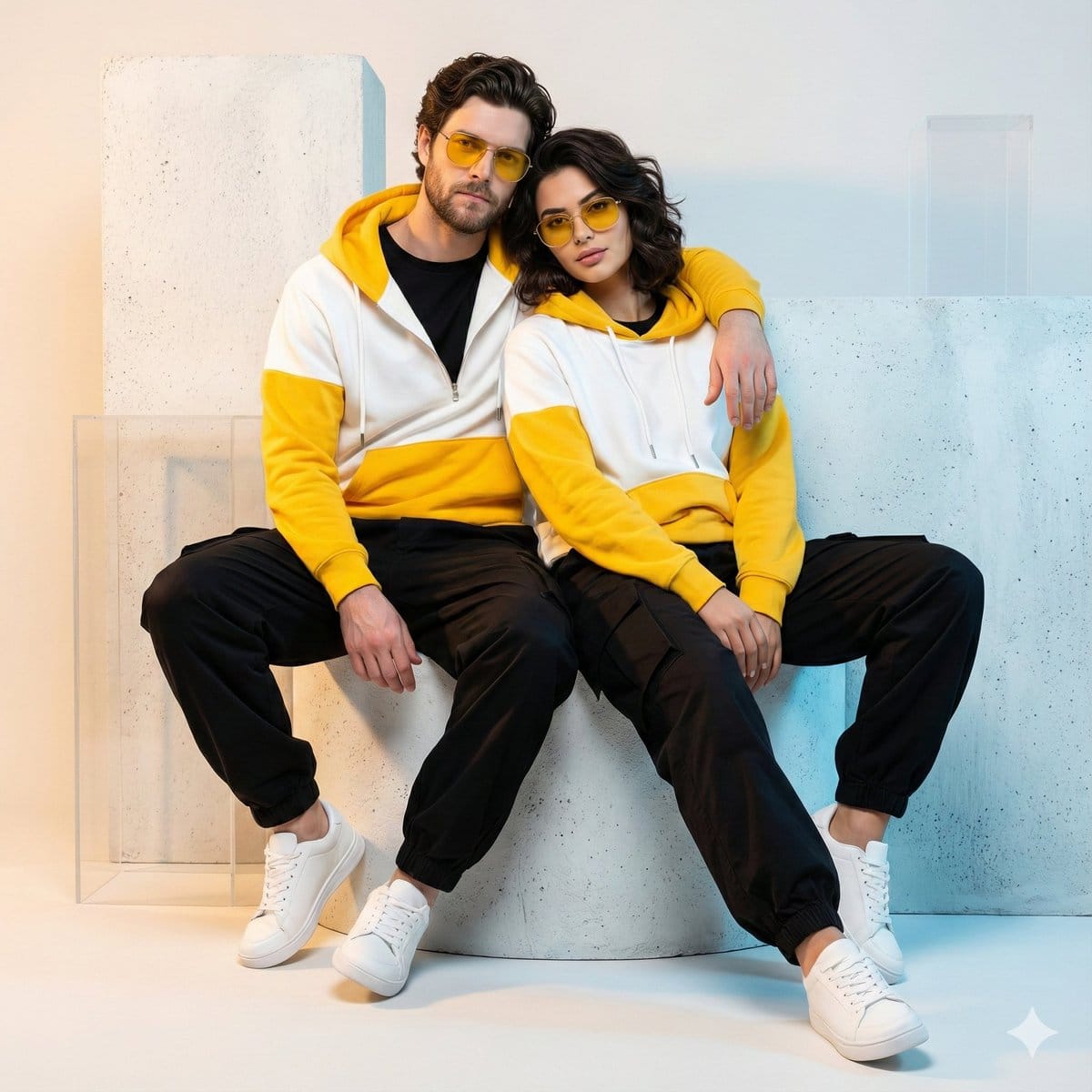 Ultra-Realistic Streetwear Couple Portrait
