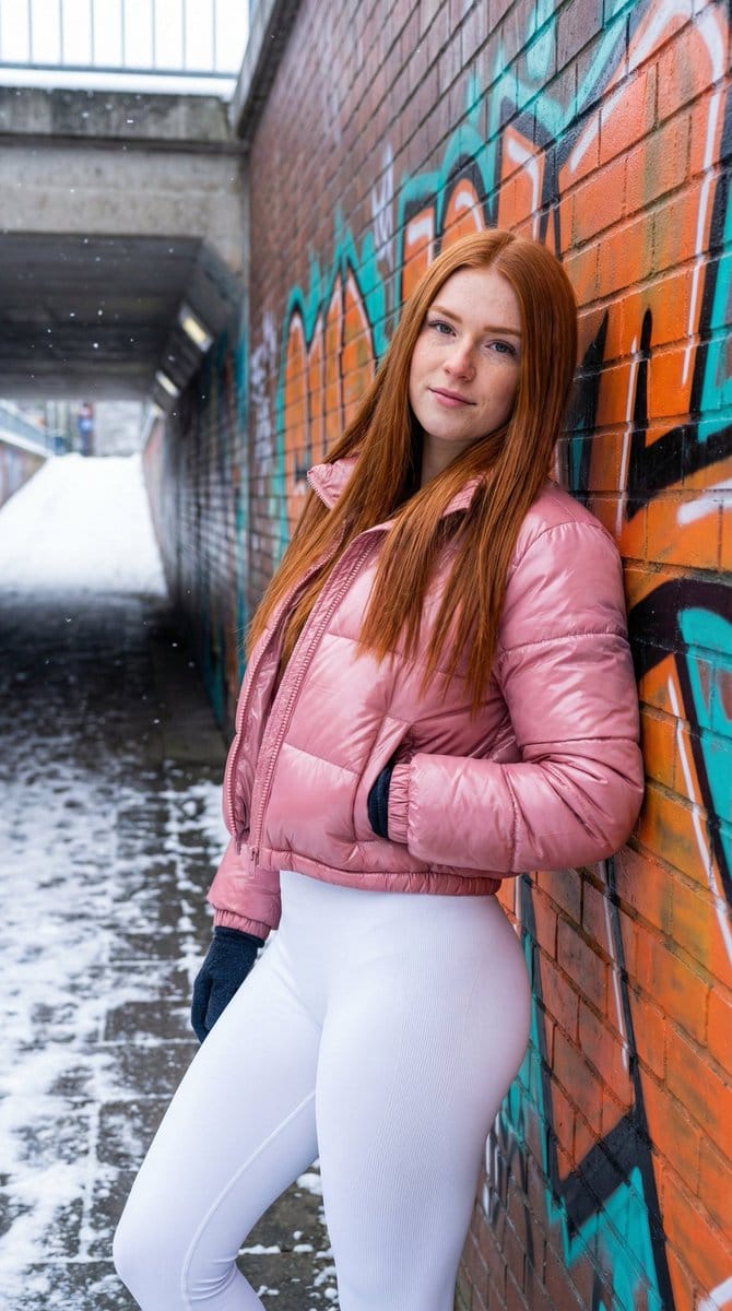 Ultra-Realistic Urban Winter Portrait