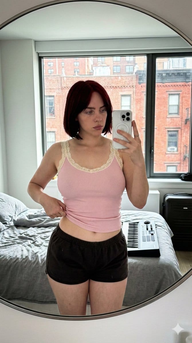 Ultra-Wide Candid Mirror Documentation Portrait Prompt