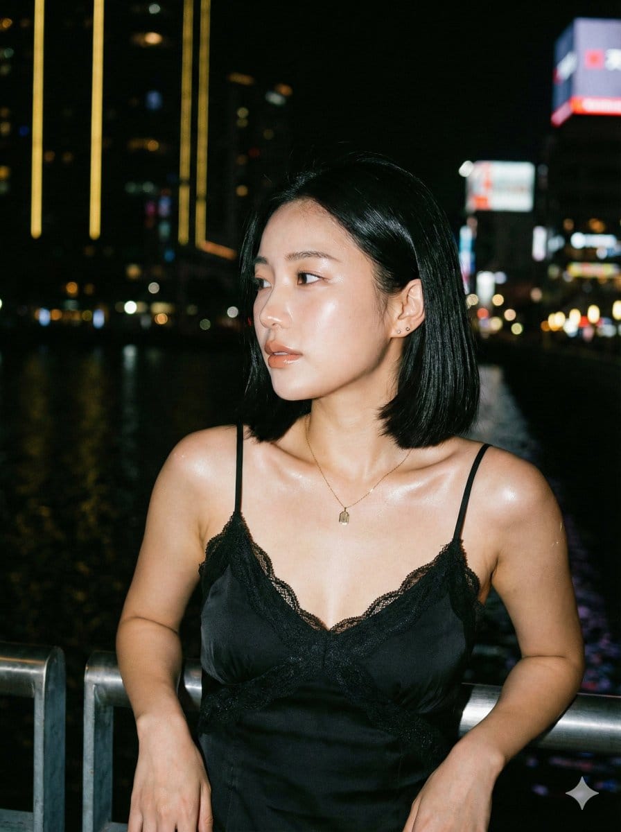 Ultra Photorealistic Nighttime Portrait with Flash