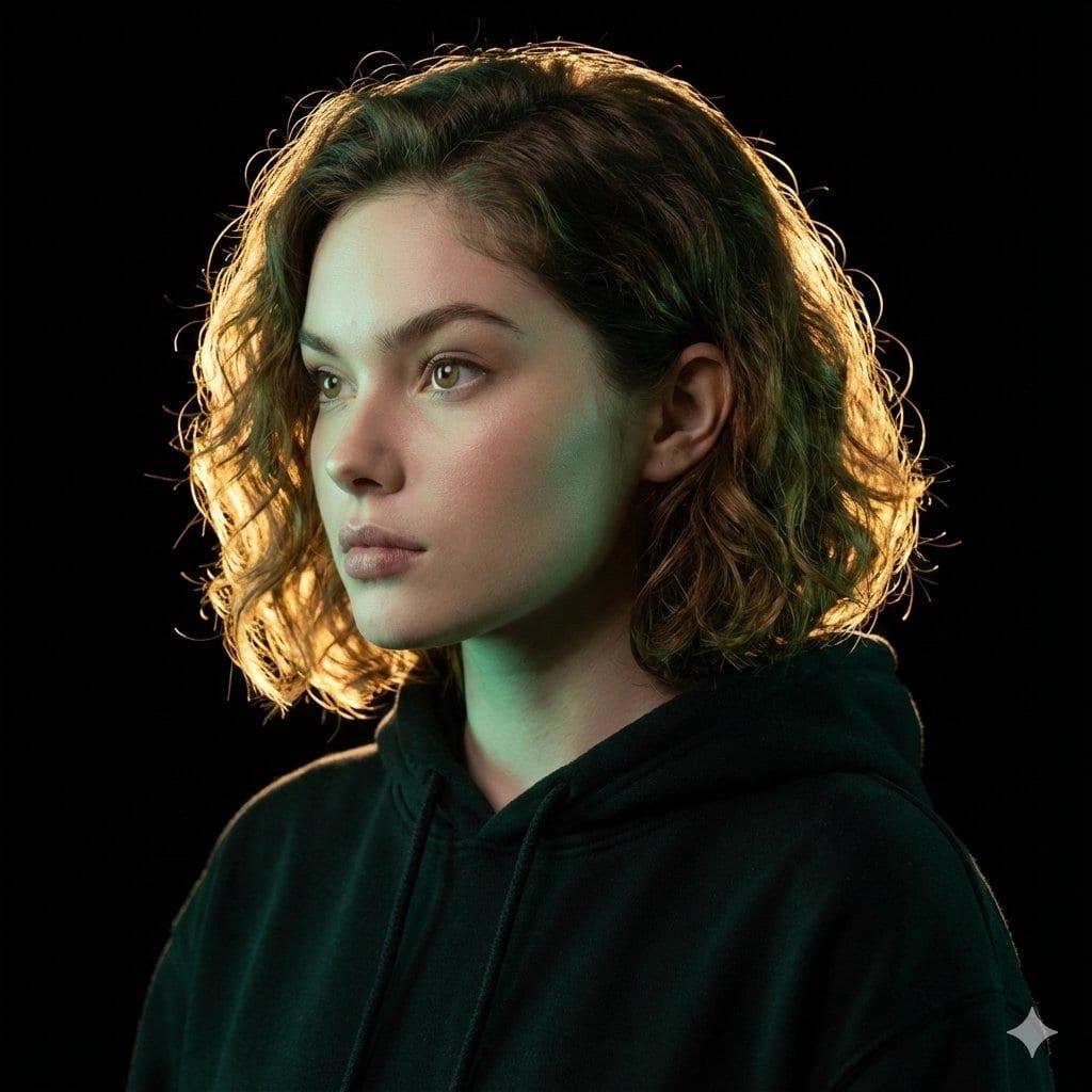 Ultrarealistic Artistic Portrait with Contradictory Lighting